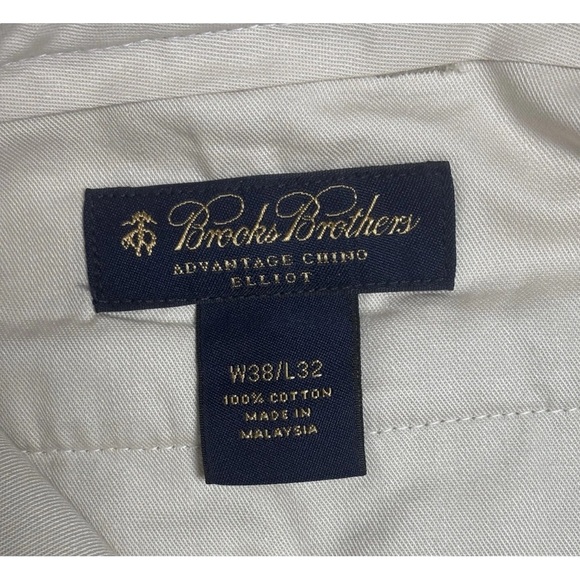 Brooks Brothers Elliot Advantage Chino Pants Khaki Beige Men 38x32 - Picture 2 of 6